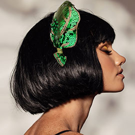 Sequin Leaf Feather Headband