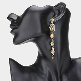 Crystal rhinestone dangle evening earrings