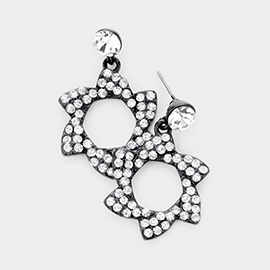 Crystal pinwheel earrings