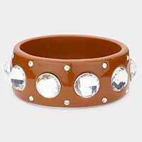 Crystal Bubble Studded Bangle Bracelet