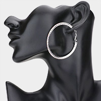 Crystal Rhinestone Hoop Earrings