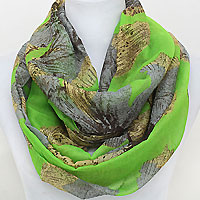 Flower Polyester Infinity Spring Scarf