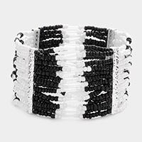 Thick Seed Bead Stretch Bracelet