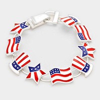 USA Flag Themed Magnetic Bracelet