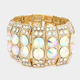 Marquise Bubble Crystal Evening Stretch Bracelet