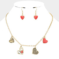 Heart Collage Collar Necklace