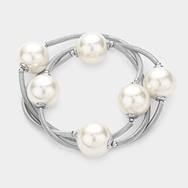 3PCS - Pearl Spring Stretch Bracelets