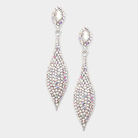 Pave crystal candlelight Drop Evening Drop Earrings