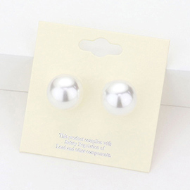 14mm Pearl stud earrings