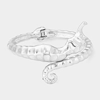 Metal Seahorse Hinged Bracelet