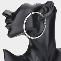 Crystal Rhinestone Hoop Earrings