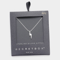 Secret Box_Sterling Silver Dipped Thunderbolt Pendant Necklace