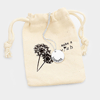 blessed _ Disc Pendant Necklace Gift Bag Set