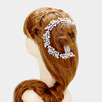 Swirl Rhinestone Flower Bun Wrap Headpiece