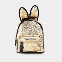 Sequin Cute Bunny Ears Mini Backpack Bag