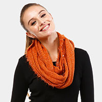 Solid Boucle Infinity Scarf