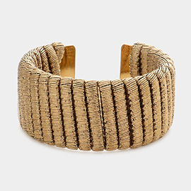 Metal Wire Wrapped Cuff Bracelet