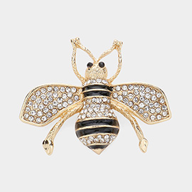 Crystal Embellished Honey Bee brooch