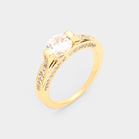 Gold Dipped Cubic Zirconia Ring