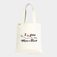 'I Love You..' Heart Cotton Canvas Eco Tote Bag