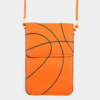 Basketball Pattern Touch View Cell Phone Cross Bag