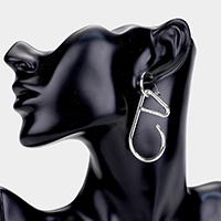 Curved Metal Dangle Earrings