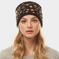 Leopard Print Fur Earmuff Headband