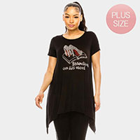 Standing on His Word Plus Size Embellished Top