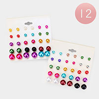12 Set of 15 - Pearl Stud Earrings