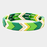 Colorful Lego and Metal Stretch Bracelet 