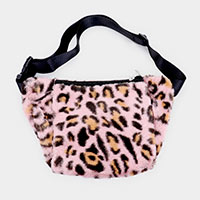 Solid Fluffy Faux Fur Fanny Pack / Hand Warmer
