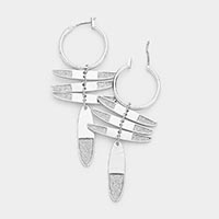 Abstract Dragon Fly Pin Catch Earrings 