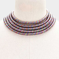 Multi Layered Coil Pope Necklace