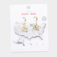 Gold Dipped Oklahoma State Earrings