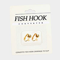Fish Hook Clip on Earring Converters