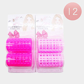 12 Set Of 2 - Double Layer Hair Curler Rollers