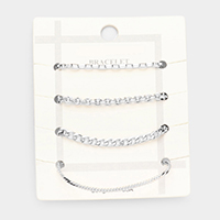 4PCS - Metal Chain Bracelets