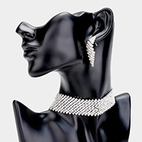Embellished Crystal Rhinestone  Choker Necklace