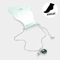 Abalone Metal Starfish Anklet