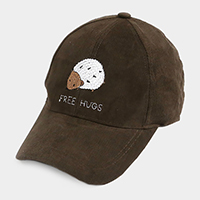 Hedgehog FREE HUGS Embroidery Baseball Cap