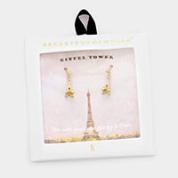 Secret Box _ Metal Eiffel Tower Dangle Earrings