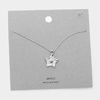 Brass Metal Star Pendant Necklace