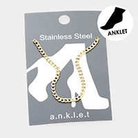 Stainless Steel Metal Chain Anklet