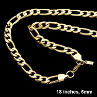 18 INCH, 6mm Stainless Steel Metal Chain Necklace