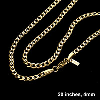 20 INCH, 4mm Stainless Steel Metal Chain Necklace
