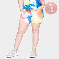 Tie Dye Print Relaxed Shorts