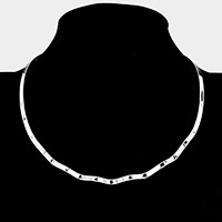 Wavy Metal Choker Necklace