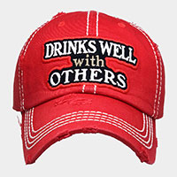 DRINKS WELL with OTHERS Vintage Baseball Cap