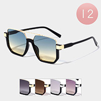 12PCS - Angled Wayfarer Sunglasses