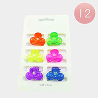 12 Set of 6 - Bow Mini Claw Clips